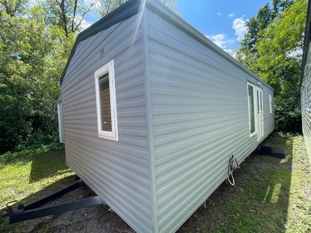 Mobil home anglais d'habitation 3 chambres, rangements