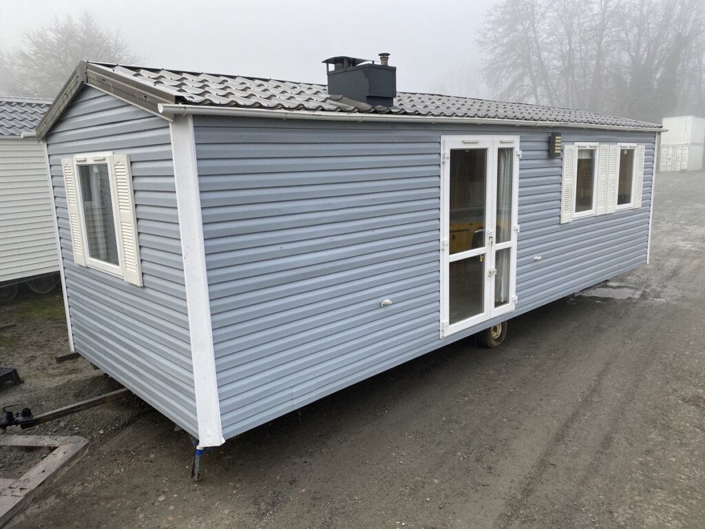 mobile home occasion 3m de large deux chambre tout equipé isolé quatre saison double vitrage