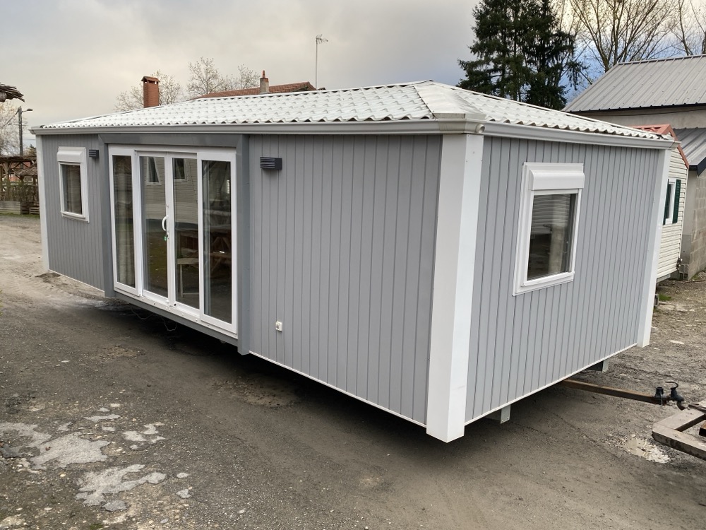 Mobil home d'occasion recent 2 chambre propre 4 saison double vitrage