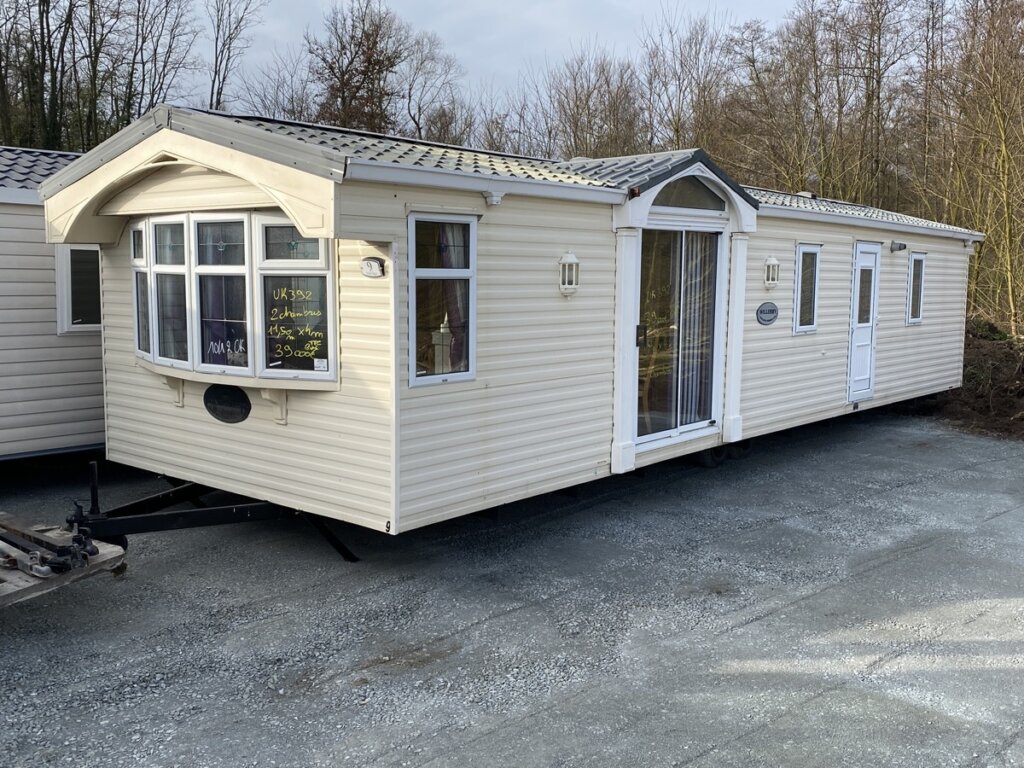 mobil home d'occasion anglais isolé 4 saison double vitarge 2 chambre salon panoramique
