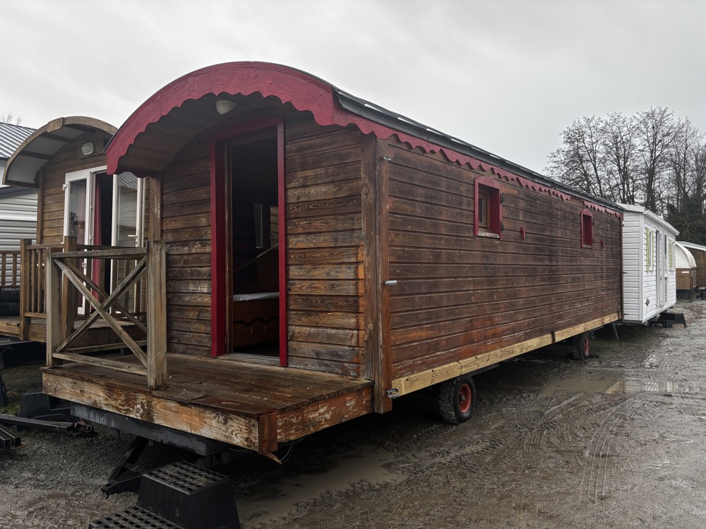 roulotte d'occasion 2 chambre tiny house mobil home bois