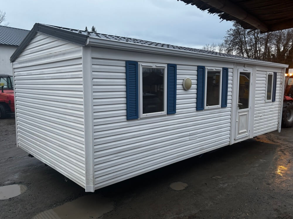 mobil home d'occasion 3 chambre 8m par 4m quatre saison double vitrage